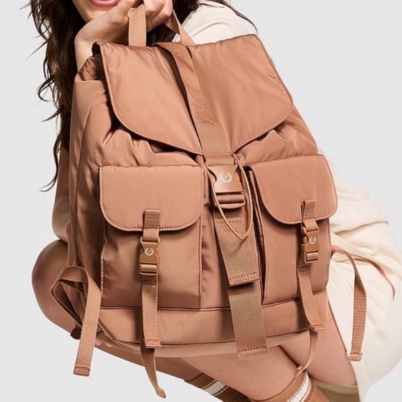 PINK Victoria's Secret Handbags - NWT Pink Victoria's Secret Nylon Cargo Backpack- Toffee